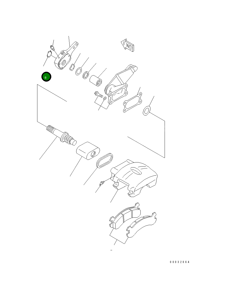 Кольцо 425-32-15230 Komatsu