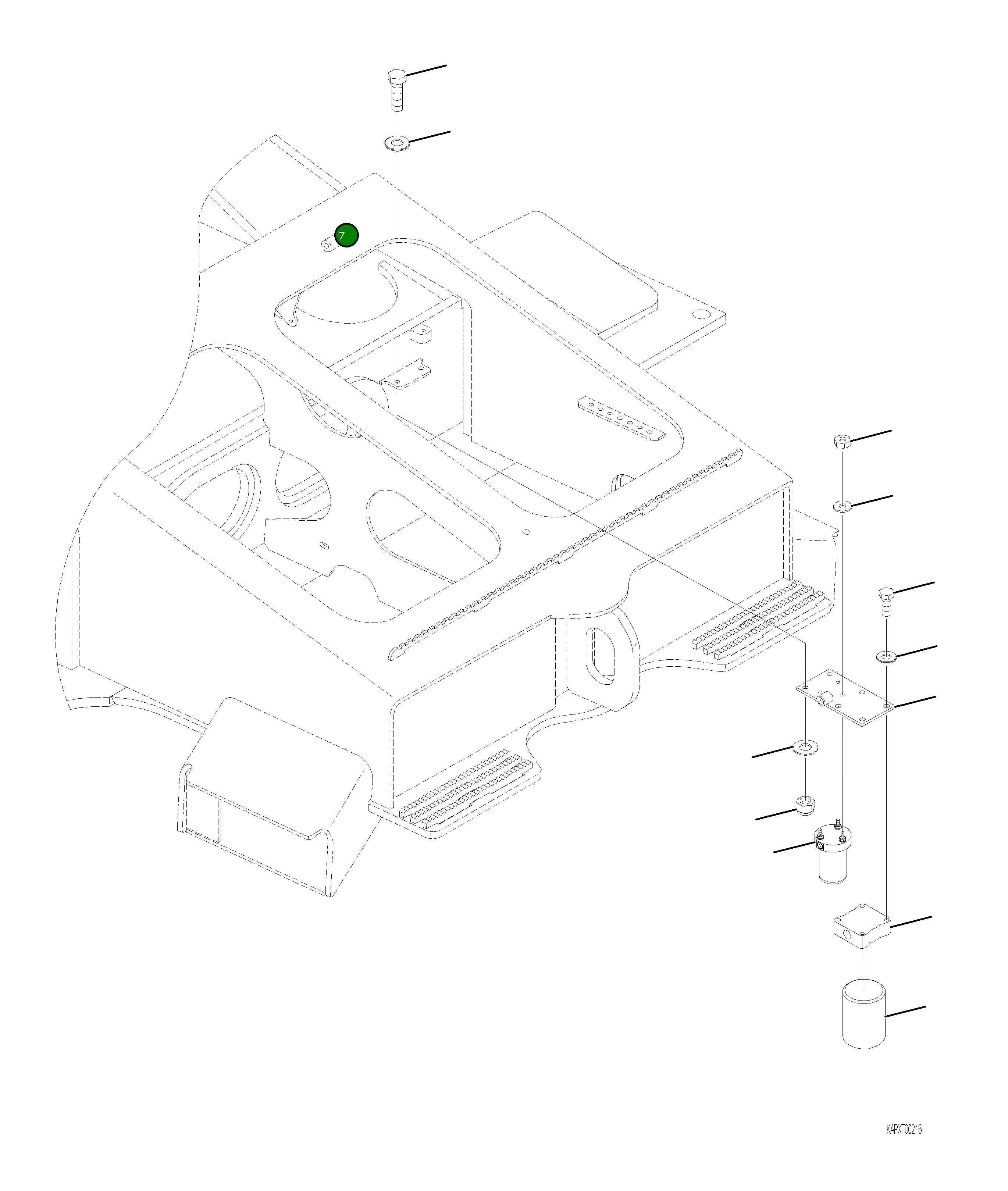 Болт 02010-80625 Komatsu
