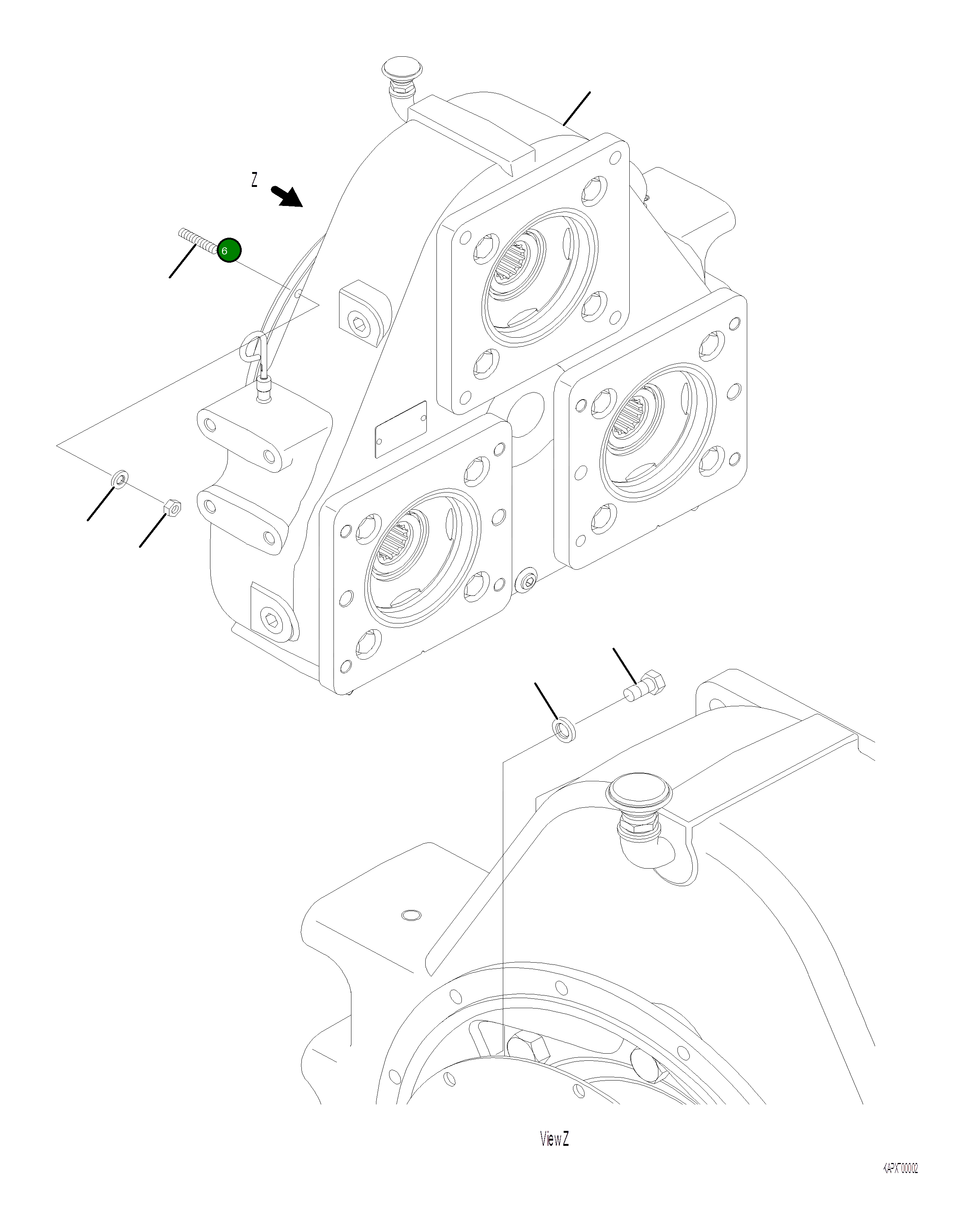 Болт 02010-80619 Komatsu