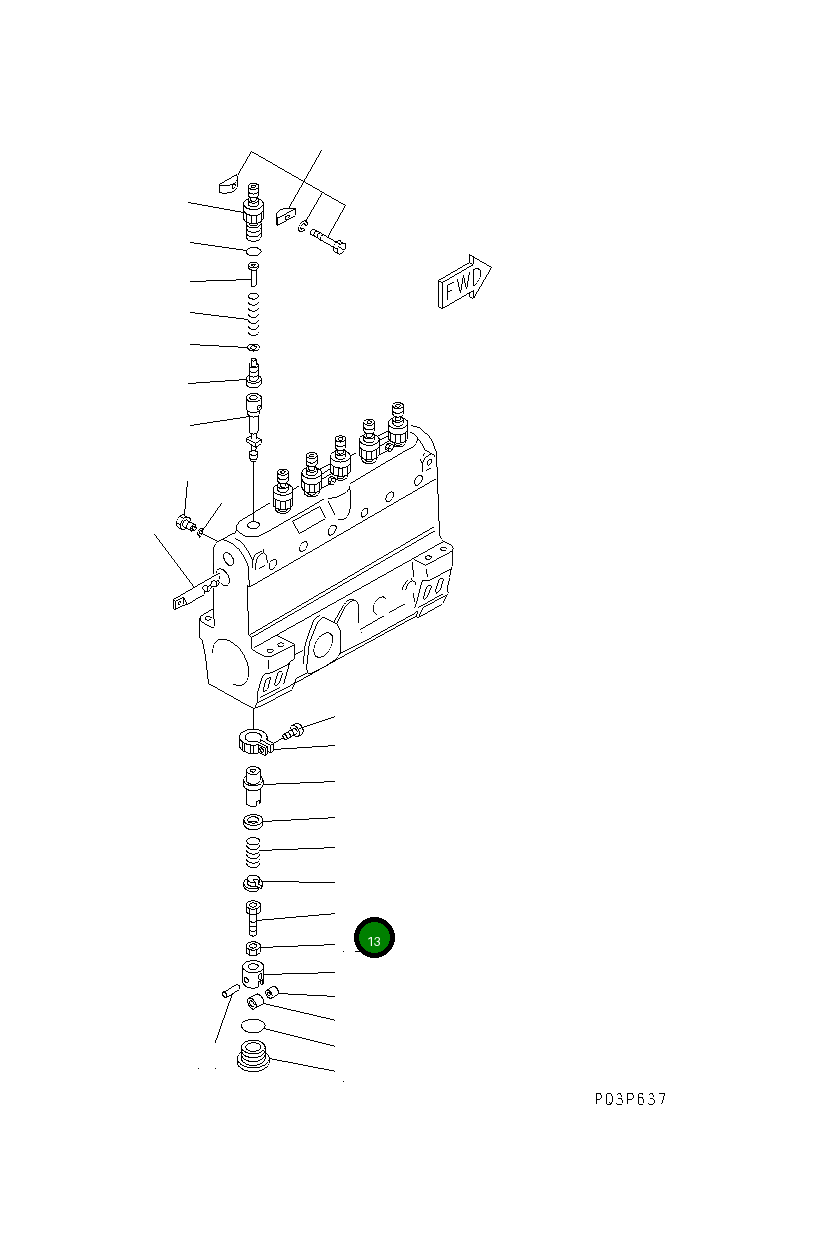 Болт DK133202-0400  Komatsu