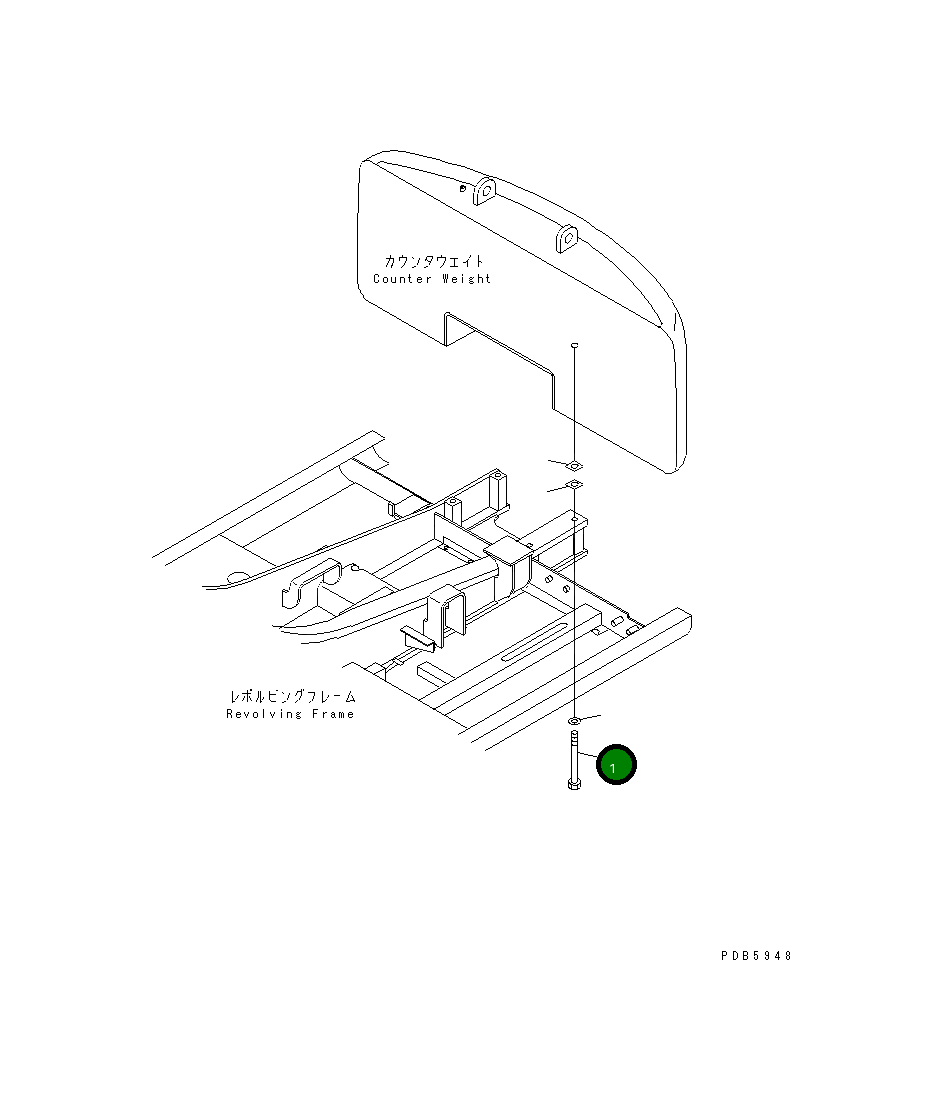 Болт 21P-46-K1810 Komatsu