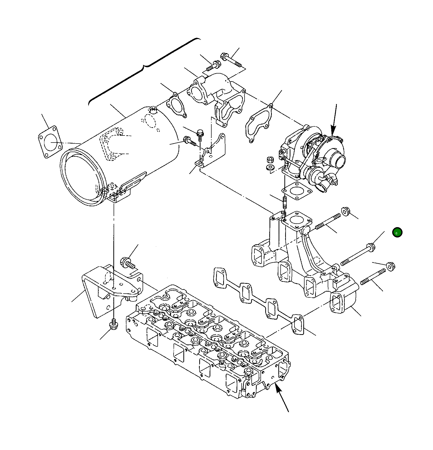 Болт YM26106-080952 Komatsu