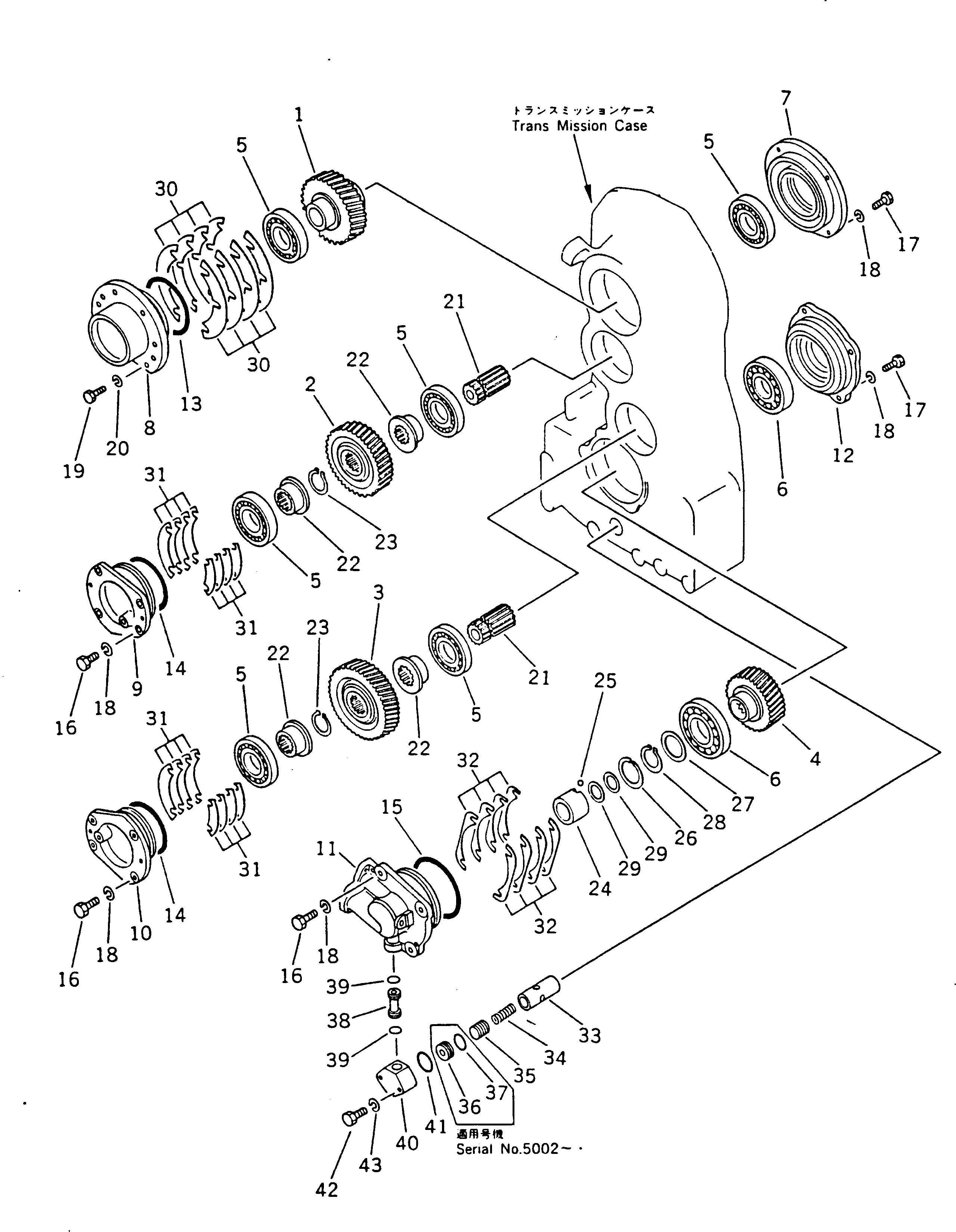 Кольцо 07018-30452  Komatsu