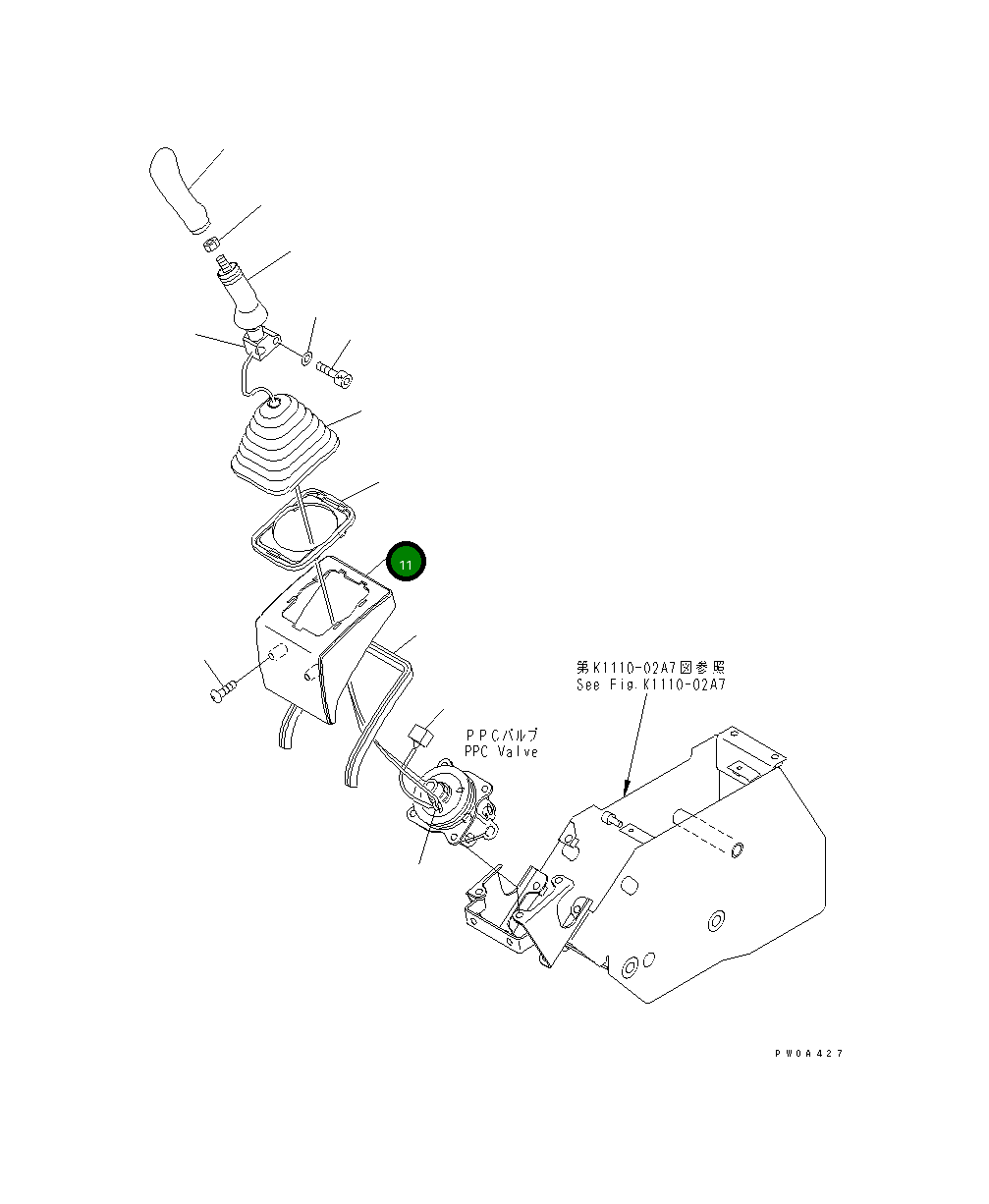 Крышка 22B-54-13450 Komatsu
