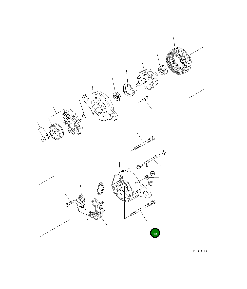 Болт YM124080-77460 Komatsu