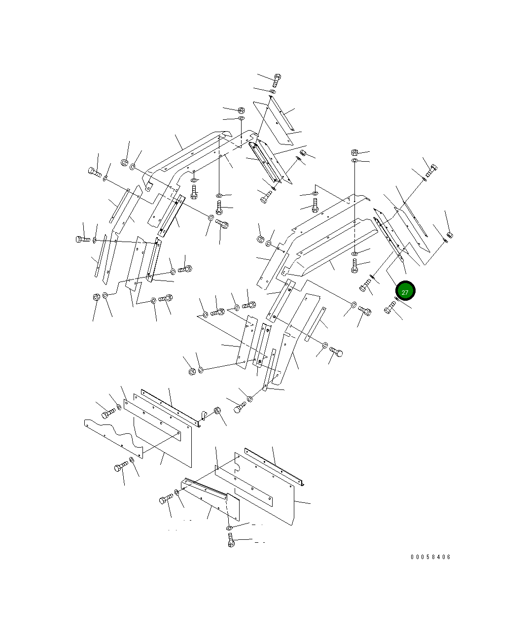 Крышка 56D-54-18881 Komatsu