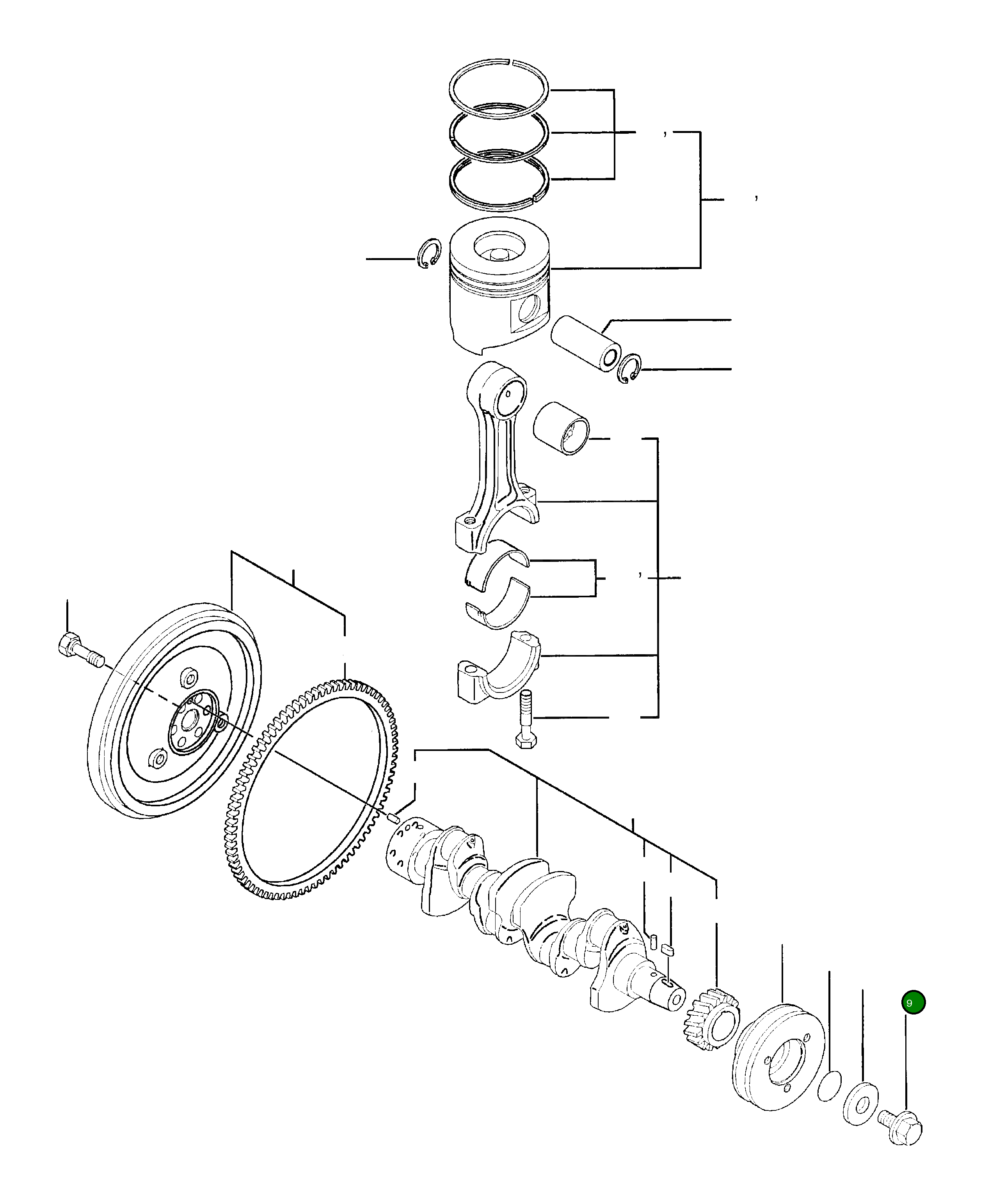 Болт YM129916-21610 Komatsu