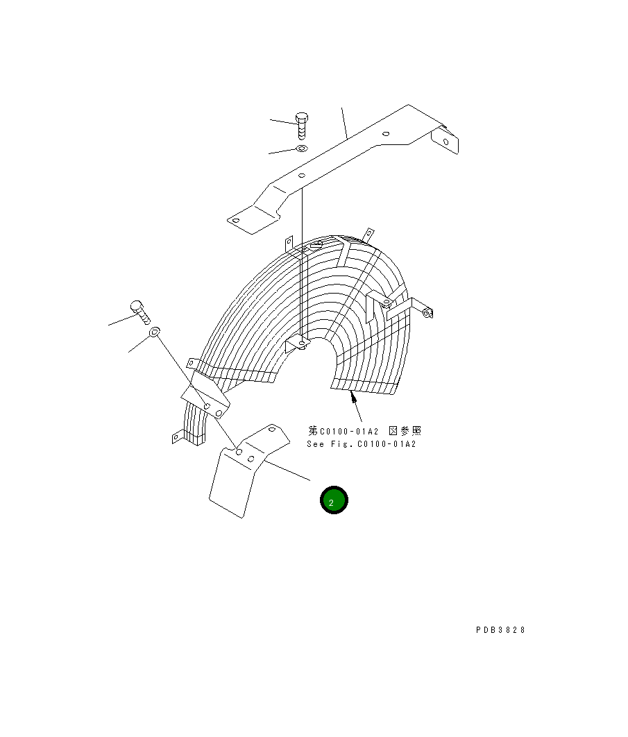 Крышка 208-03-61530  Komatsu