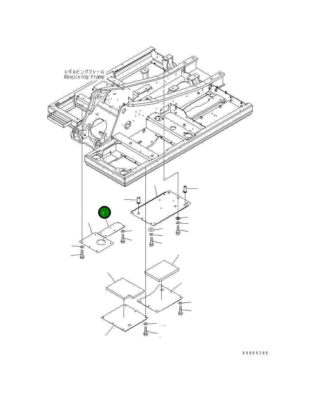 Крышка 21K-54-72270  Komatsu