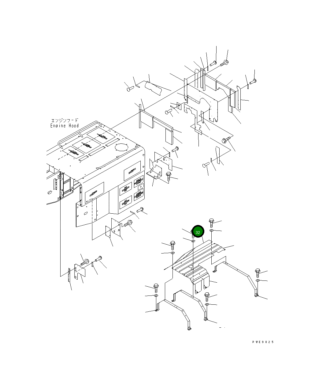 Крышка 426-Z84-3391  Komatsu