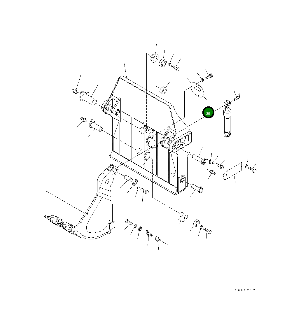 Крышка 21N-72-14342  Komatsu