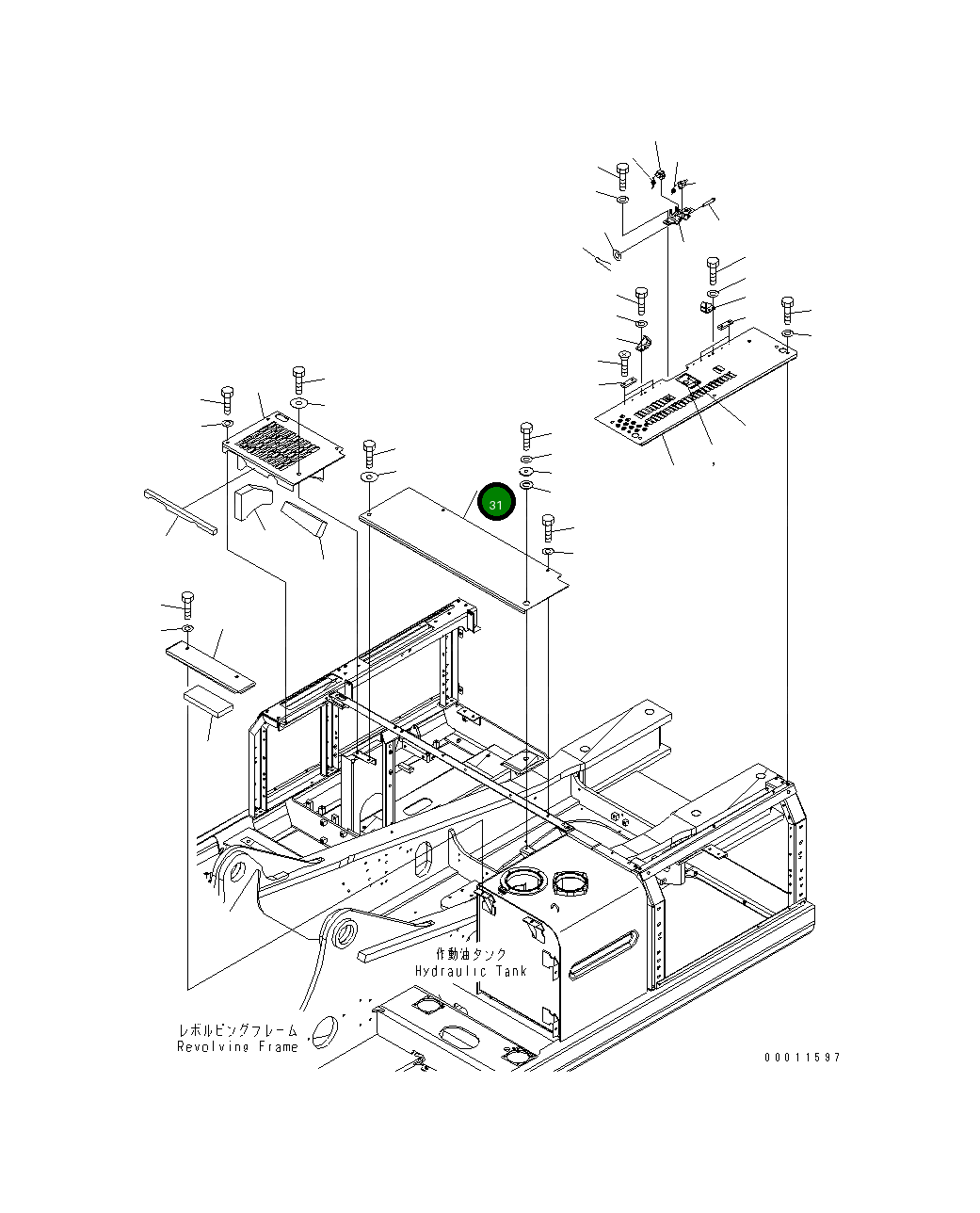 Крышка 208-54-71621 Komatsu