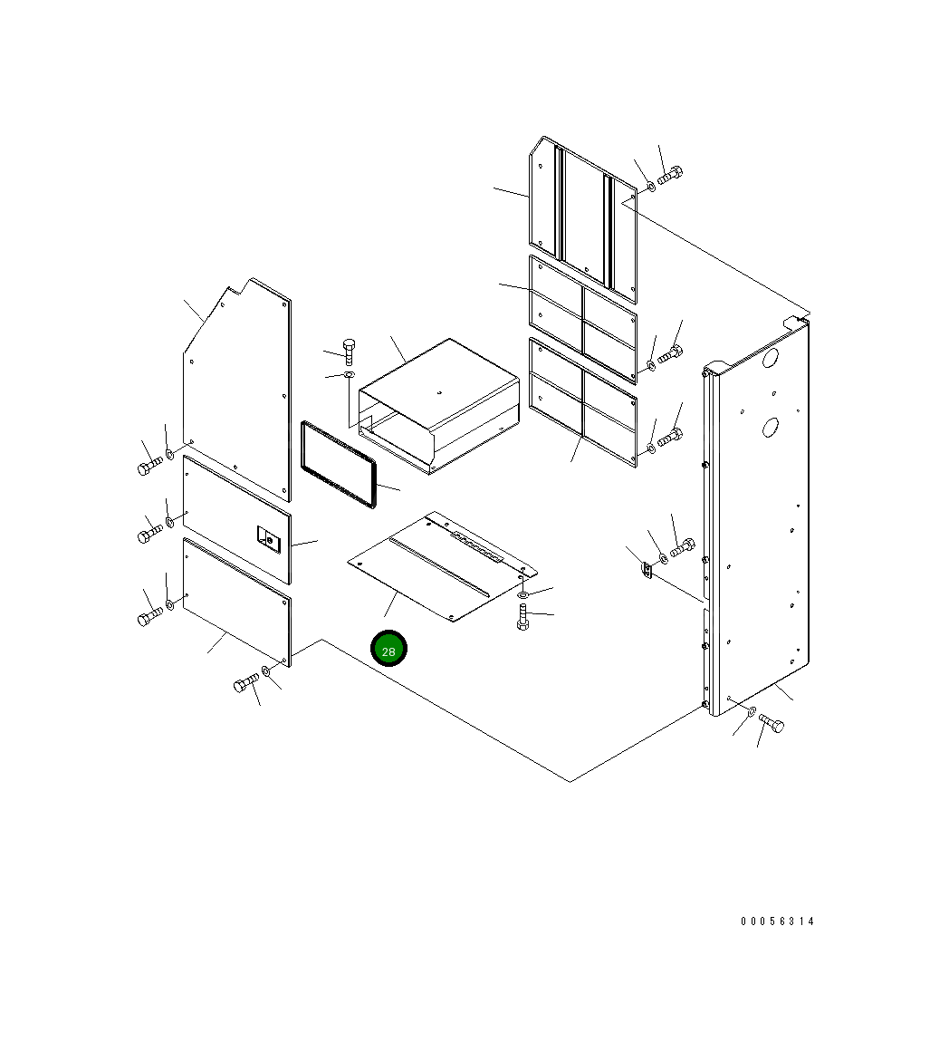 Крышка 427-54-26850  Komatsu