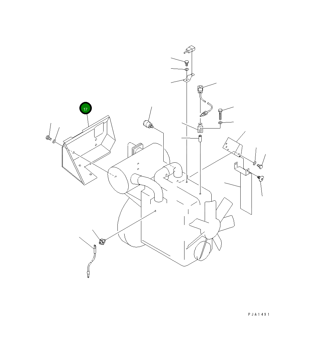 Крышка 21W-01-21230 Komatsu