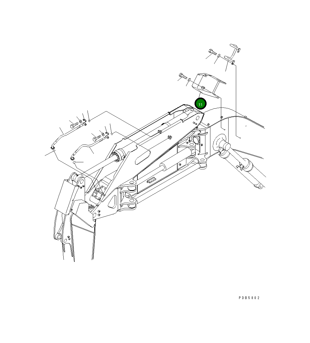 Крышка 22U-70-11131  Komatsu