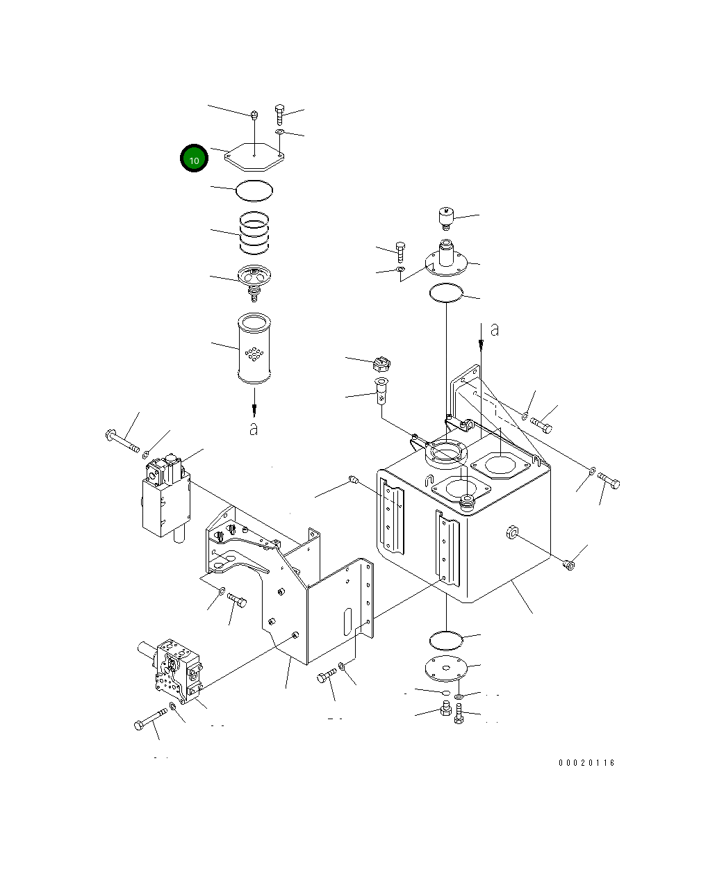 Крышка 566-60-42120 Komatsu