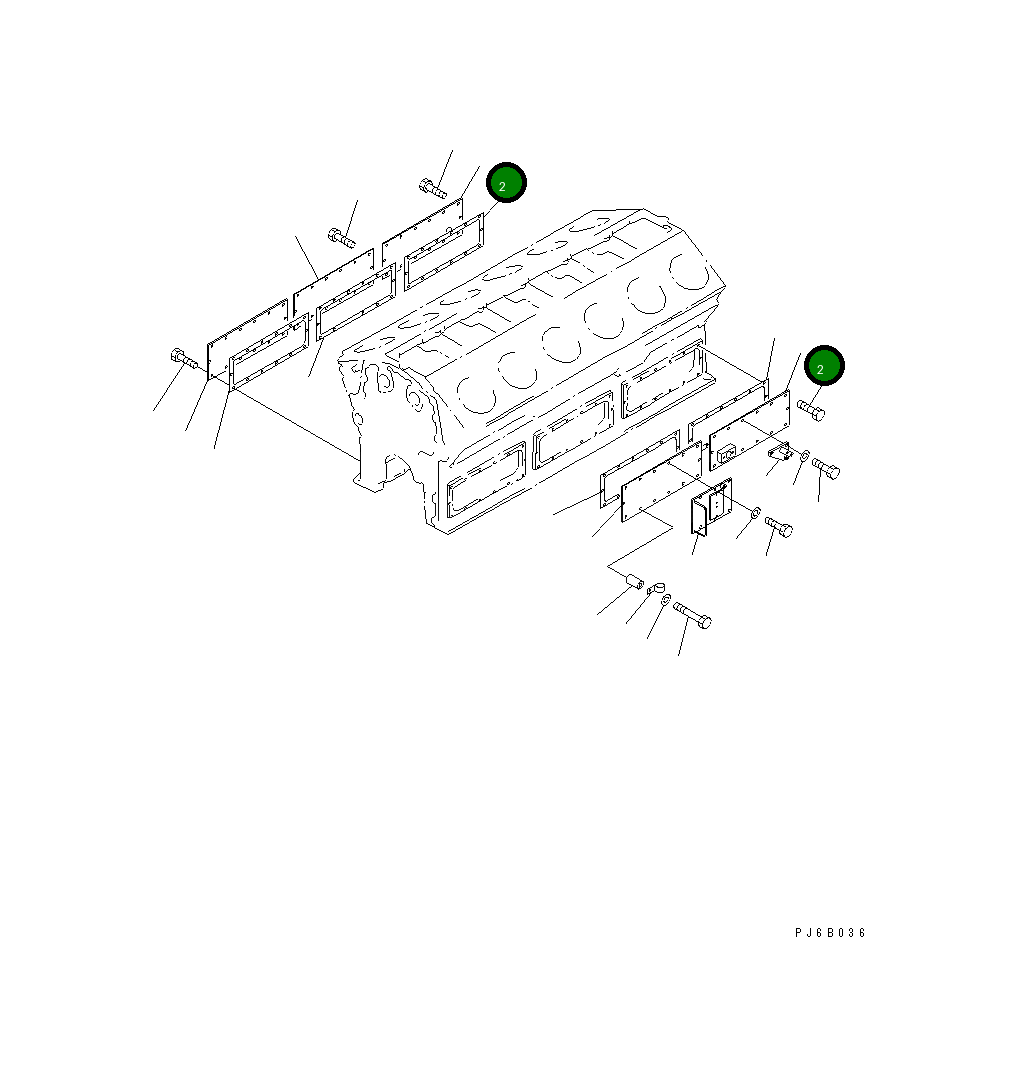 Крышка 6164-21-6540  Komatsu