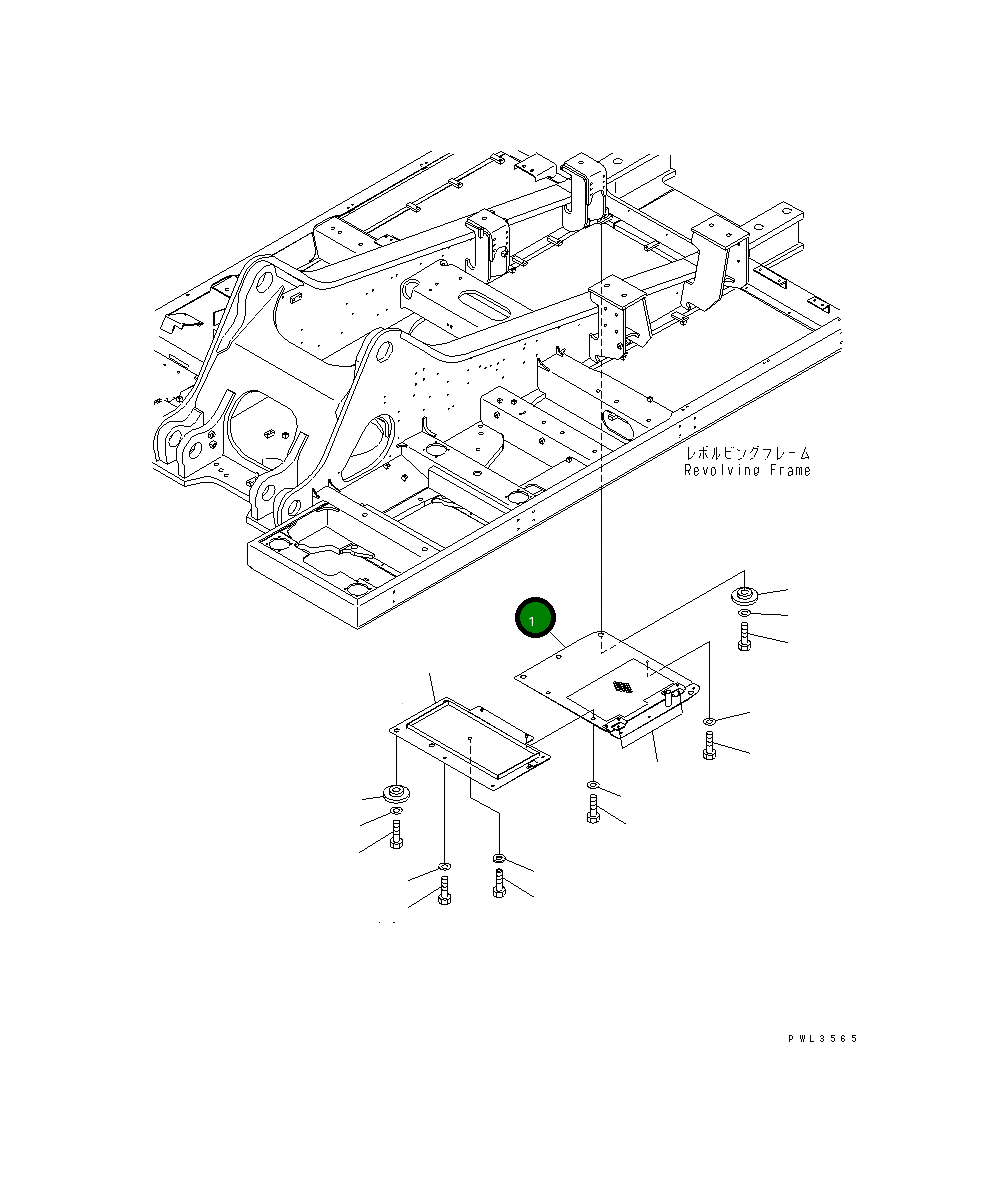 Крышка 21M-54-13122  Komatsu