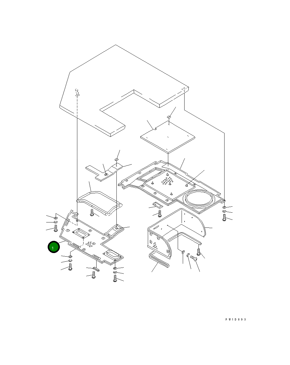 Крышка 176-911-2643 Komatsu