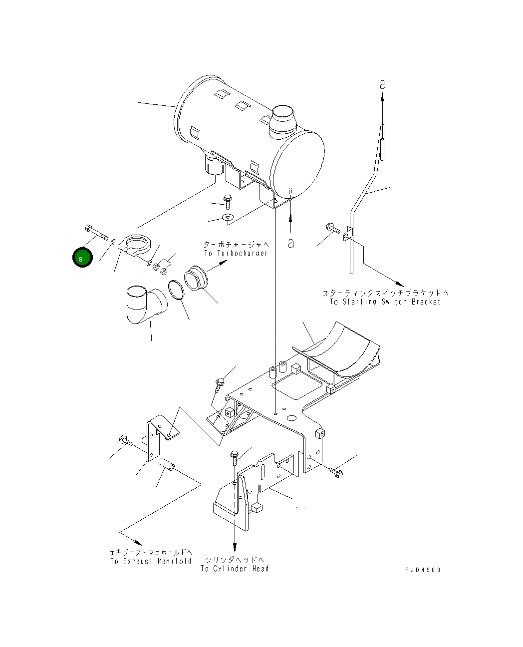 Болт 01010-E1080 Komatsu