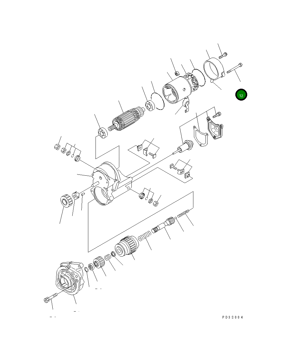 Болт YM129129-77330 Komatsu