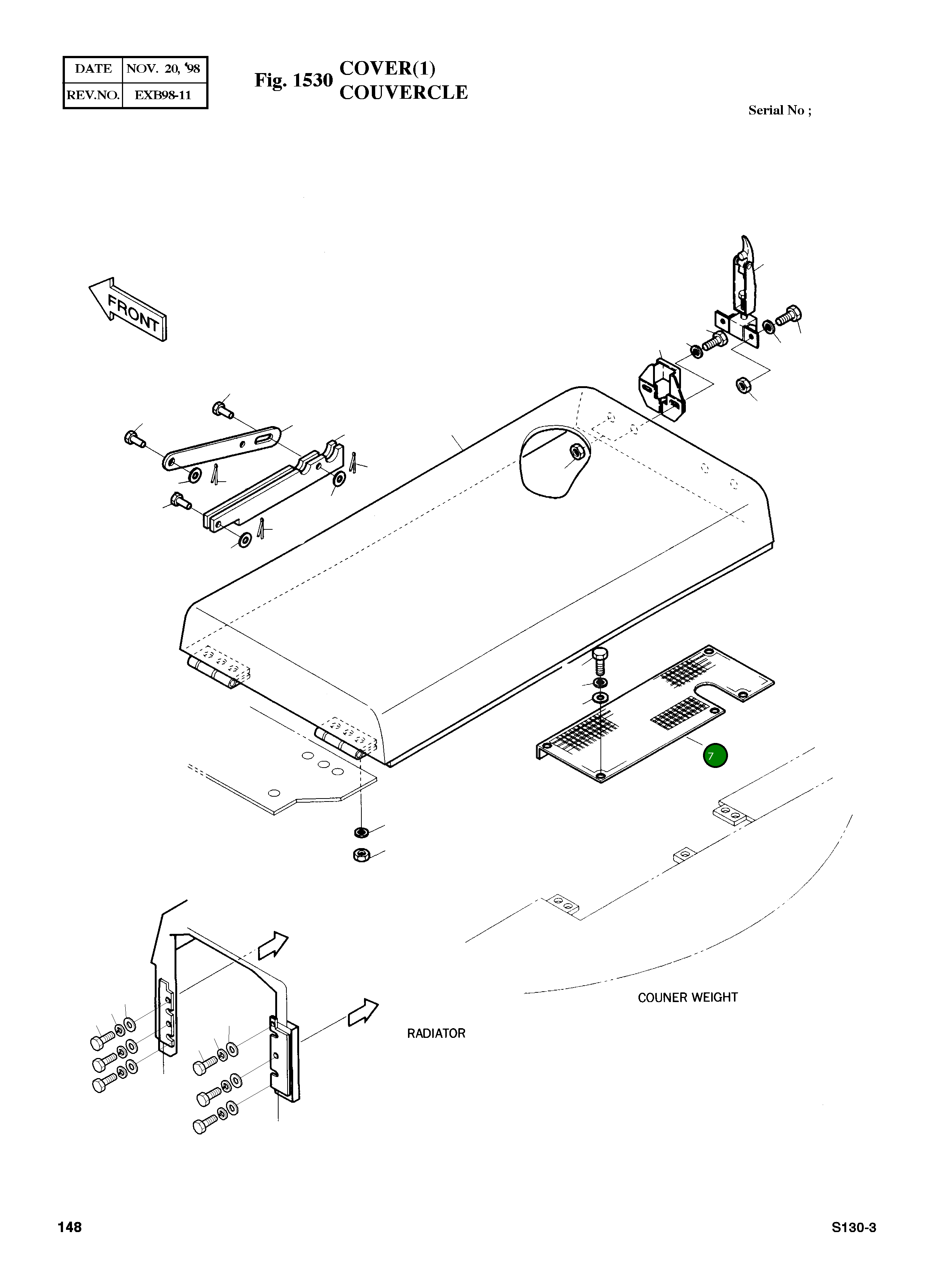 Крышка 2621-2956A  Komatsu