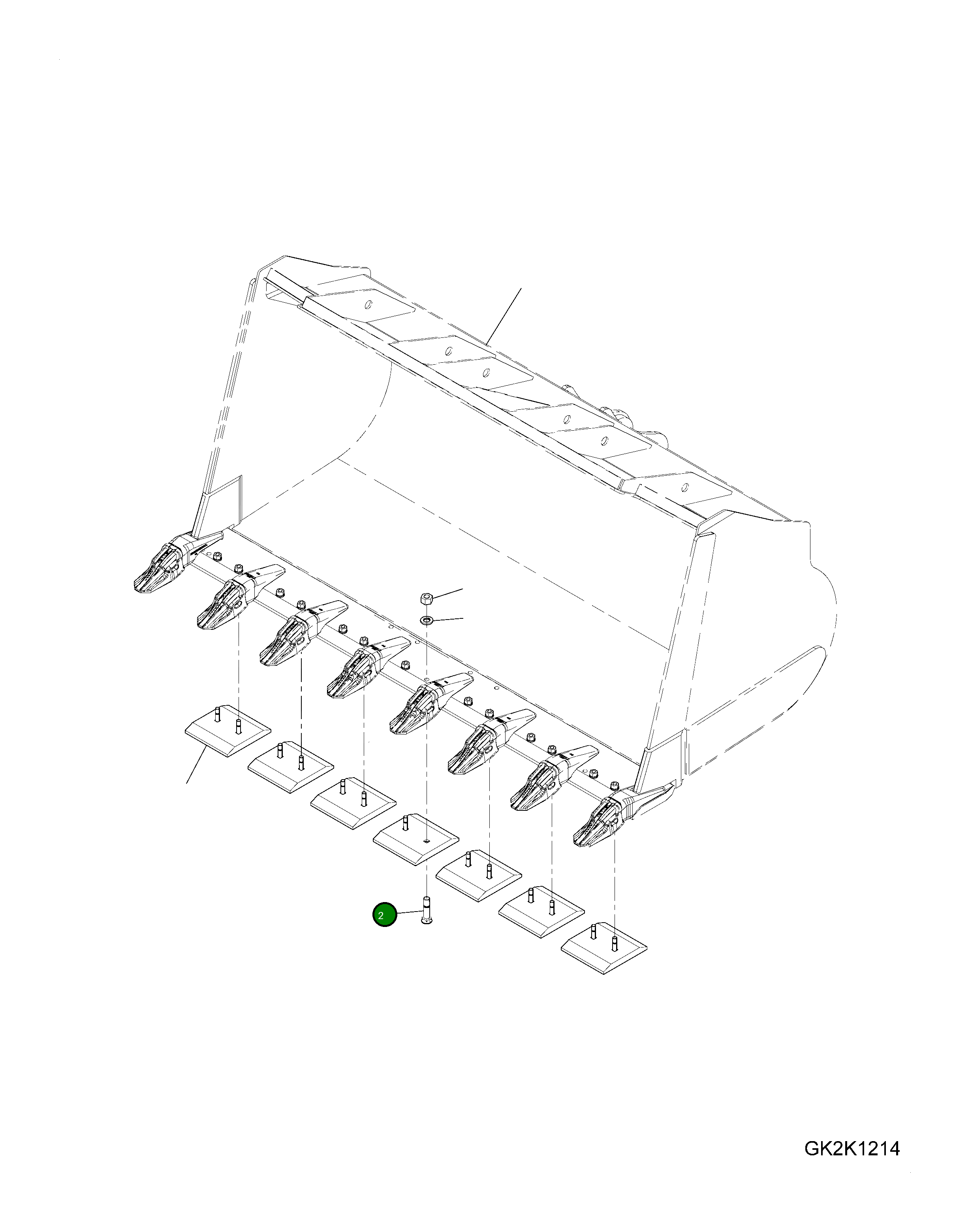 Болт 02091-11400 Komatsu