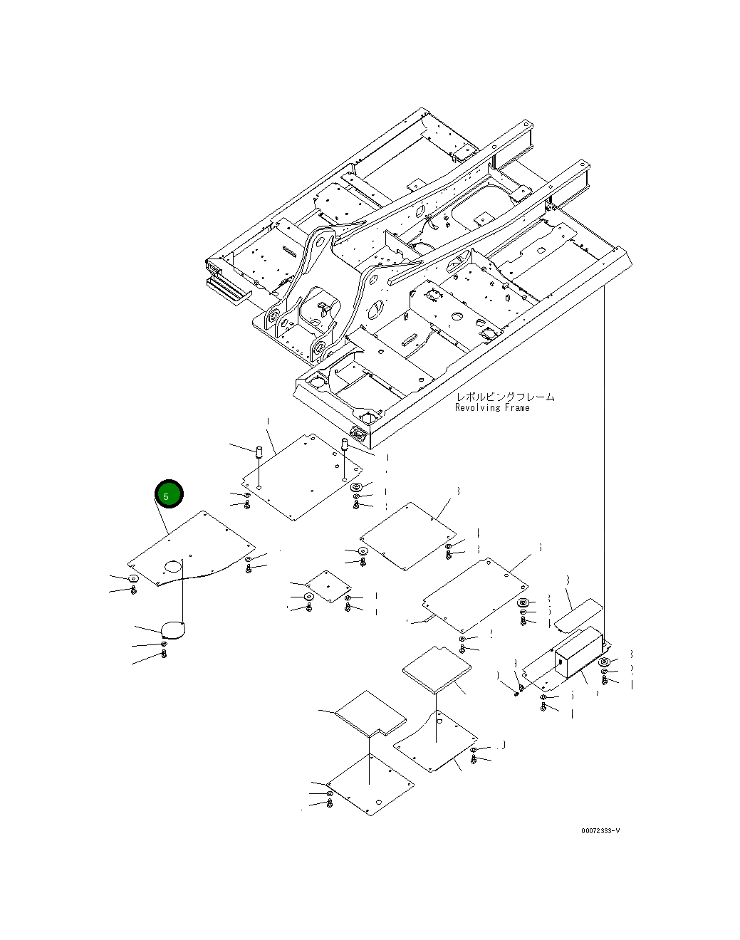 Крышка 206-54-22120  Komatsu