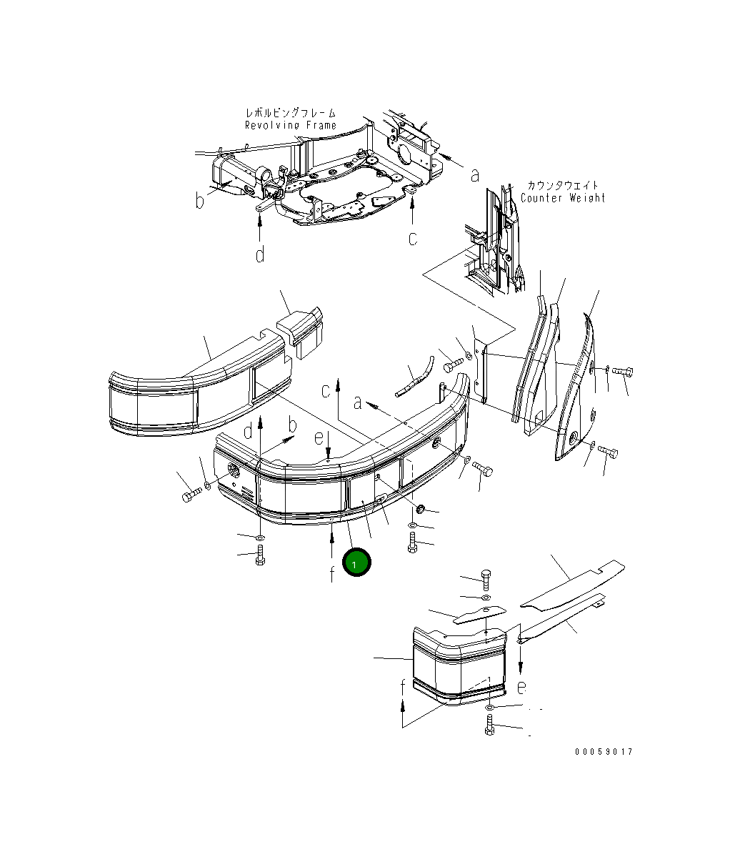 Крышка 22L-54-21951  Komatsu