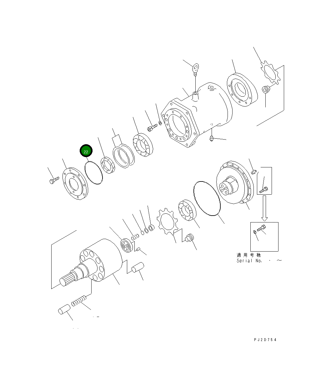 Кольцо уплотнительное (O-Ring) 262-61-26340 Komatsu