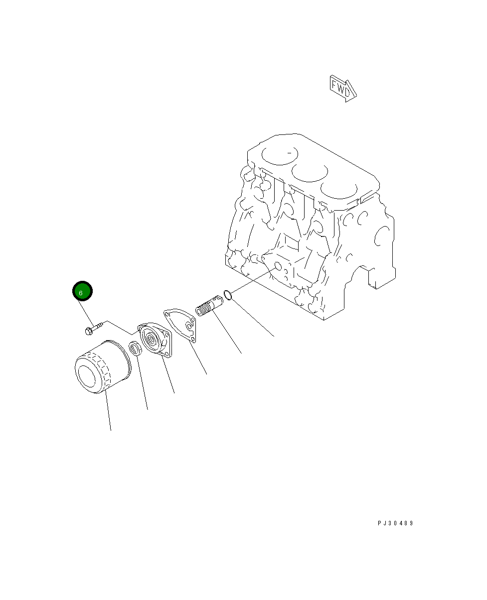 Болт YM26116-080252  Komatsu