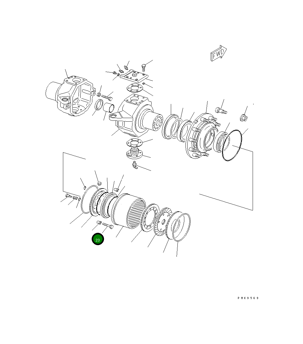 Болт 20E-23-K1720 Komatsu