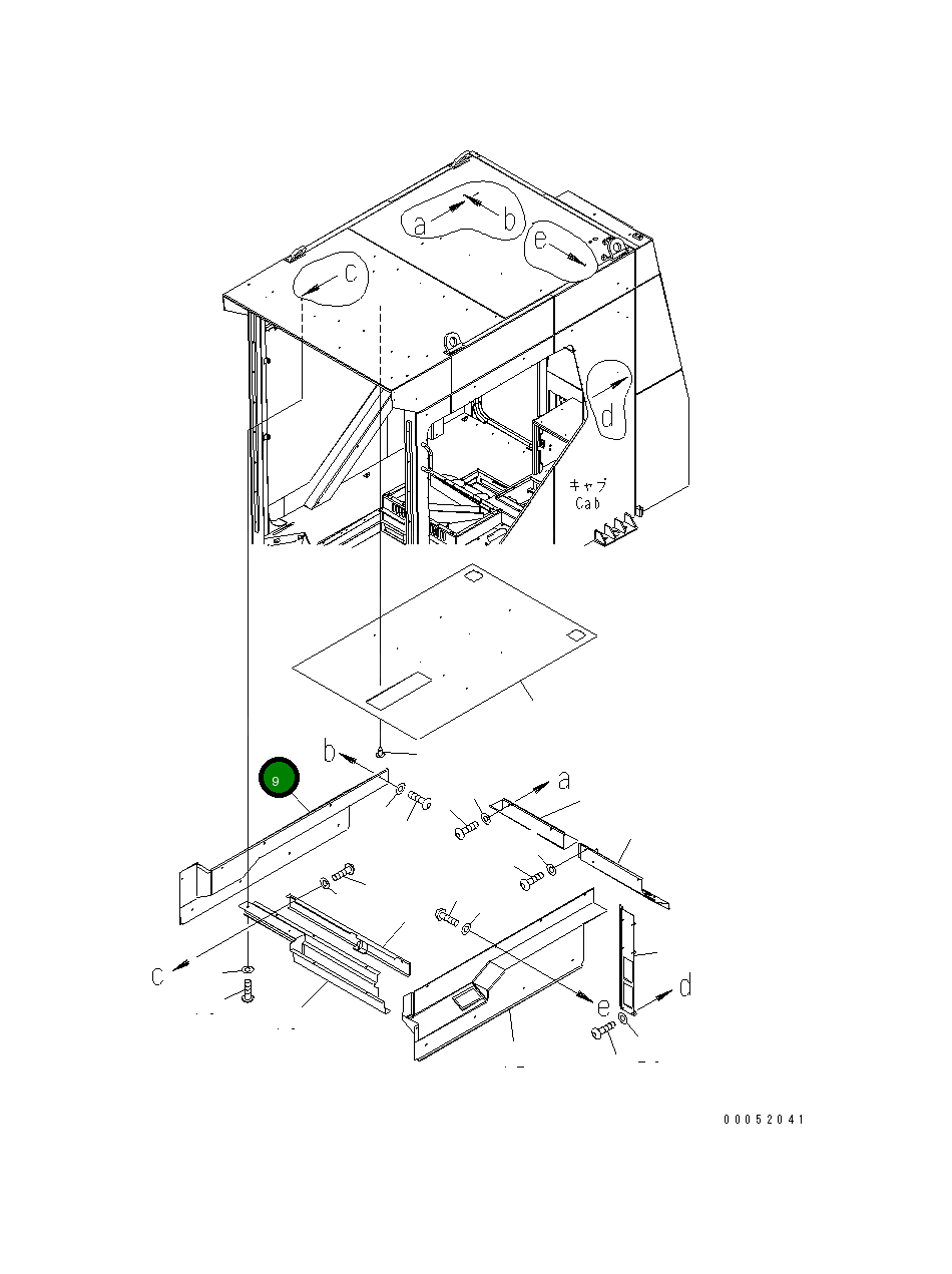 Крышка 21T-54-36551 Komatsu