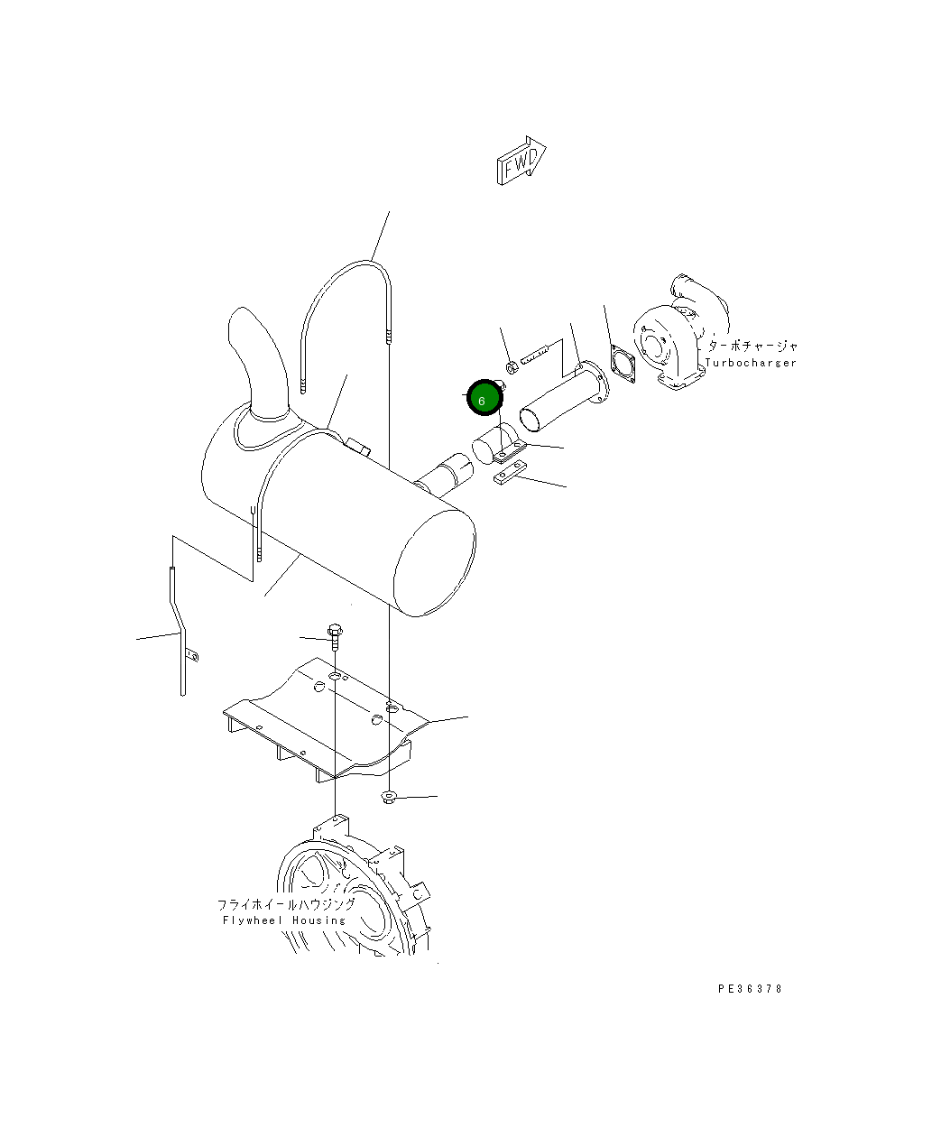 Болт 01435-01235  Komatsu