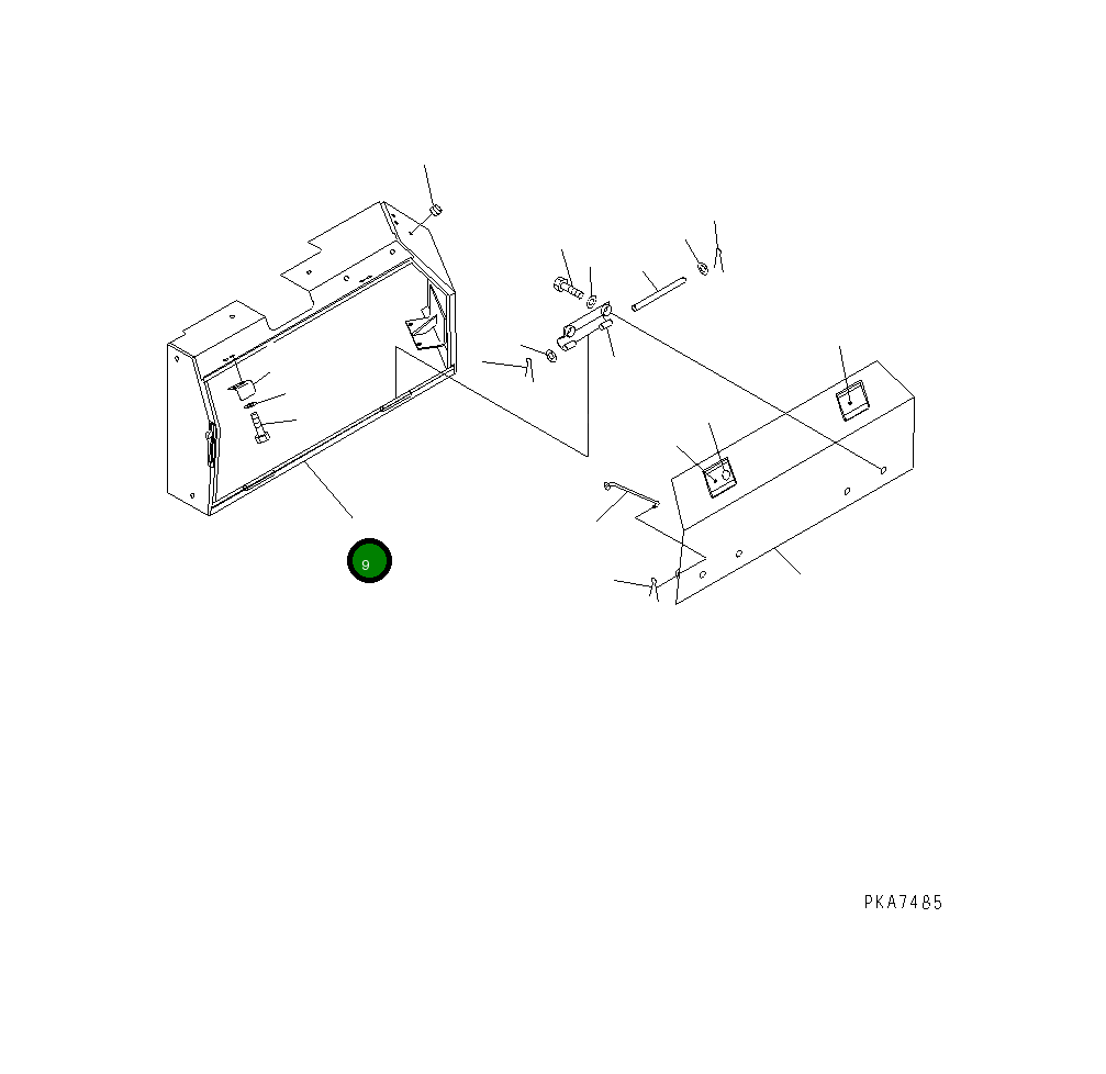 Крышка 124-54-64180 Komatsu