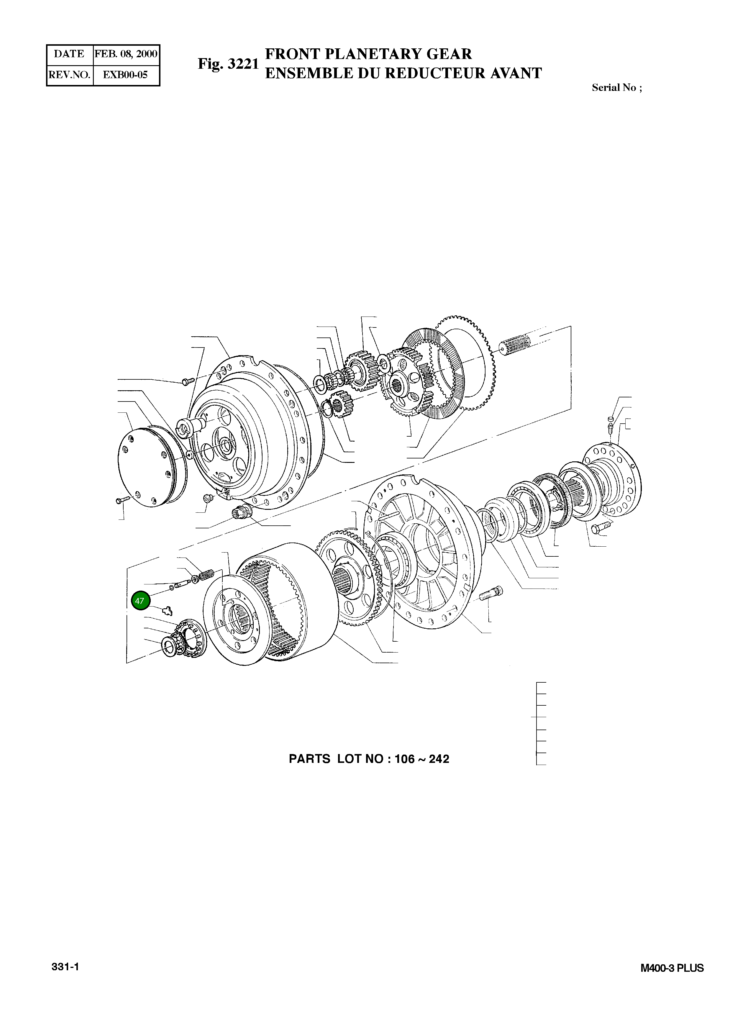 Кольцо 71638 Komatsu