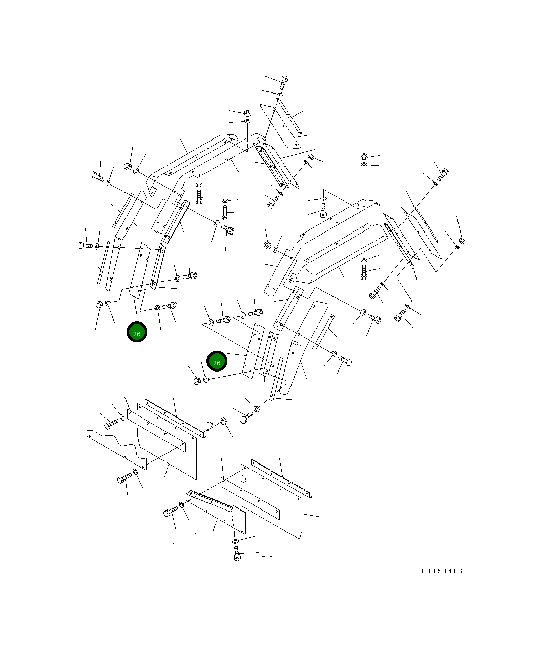 Крышка 56D-54-28960 Komatsu