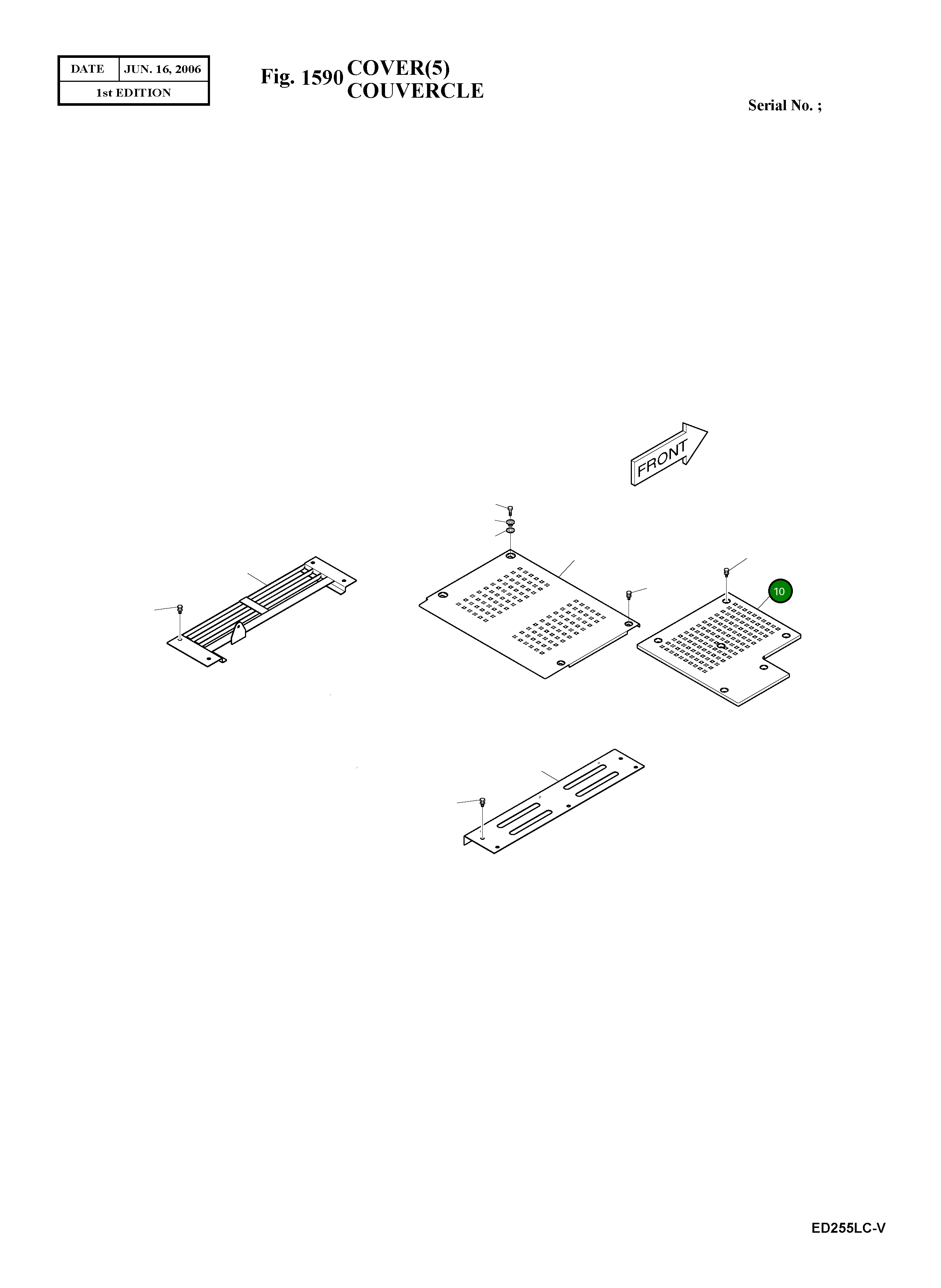 Крышка 621-02016  Komatsu
