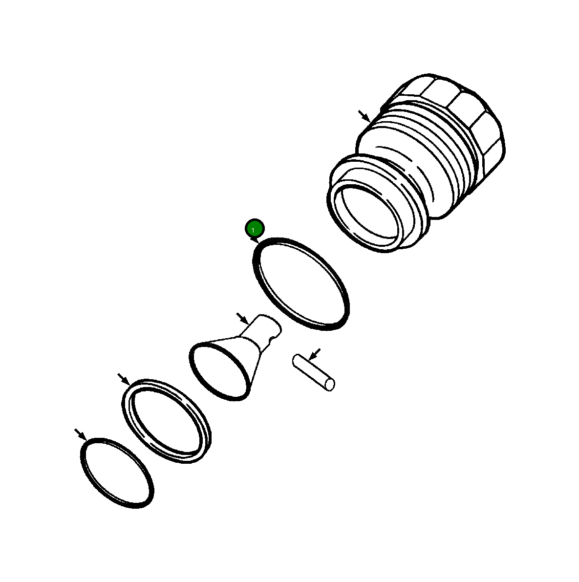 Кольцо уплотнительное (O-Ring) 343 900 R1 Komatsu