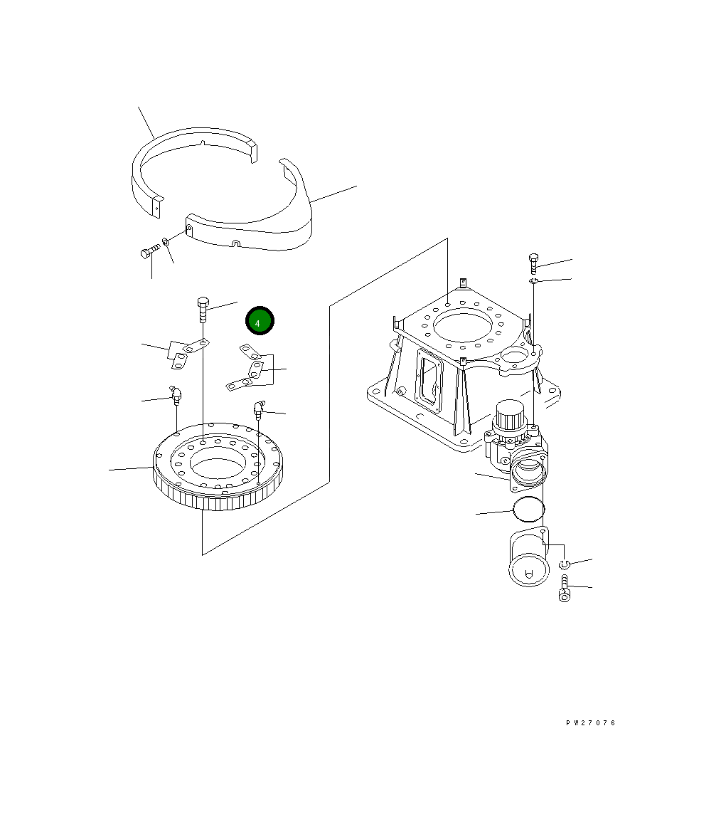 Болт UN018542020  Komatsu