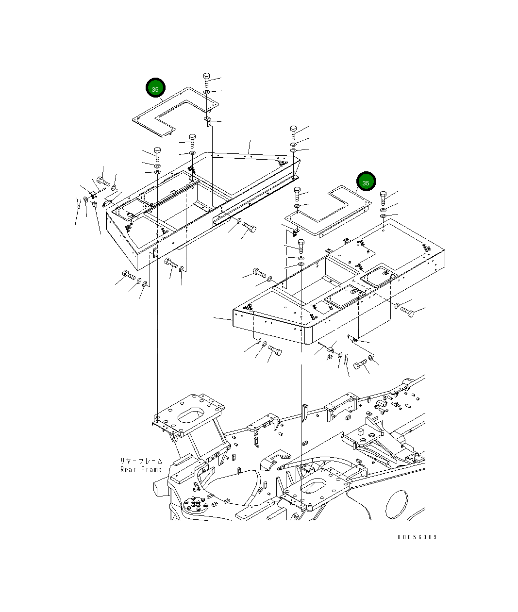 Крышка 427-54-25951  Komatsu