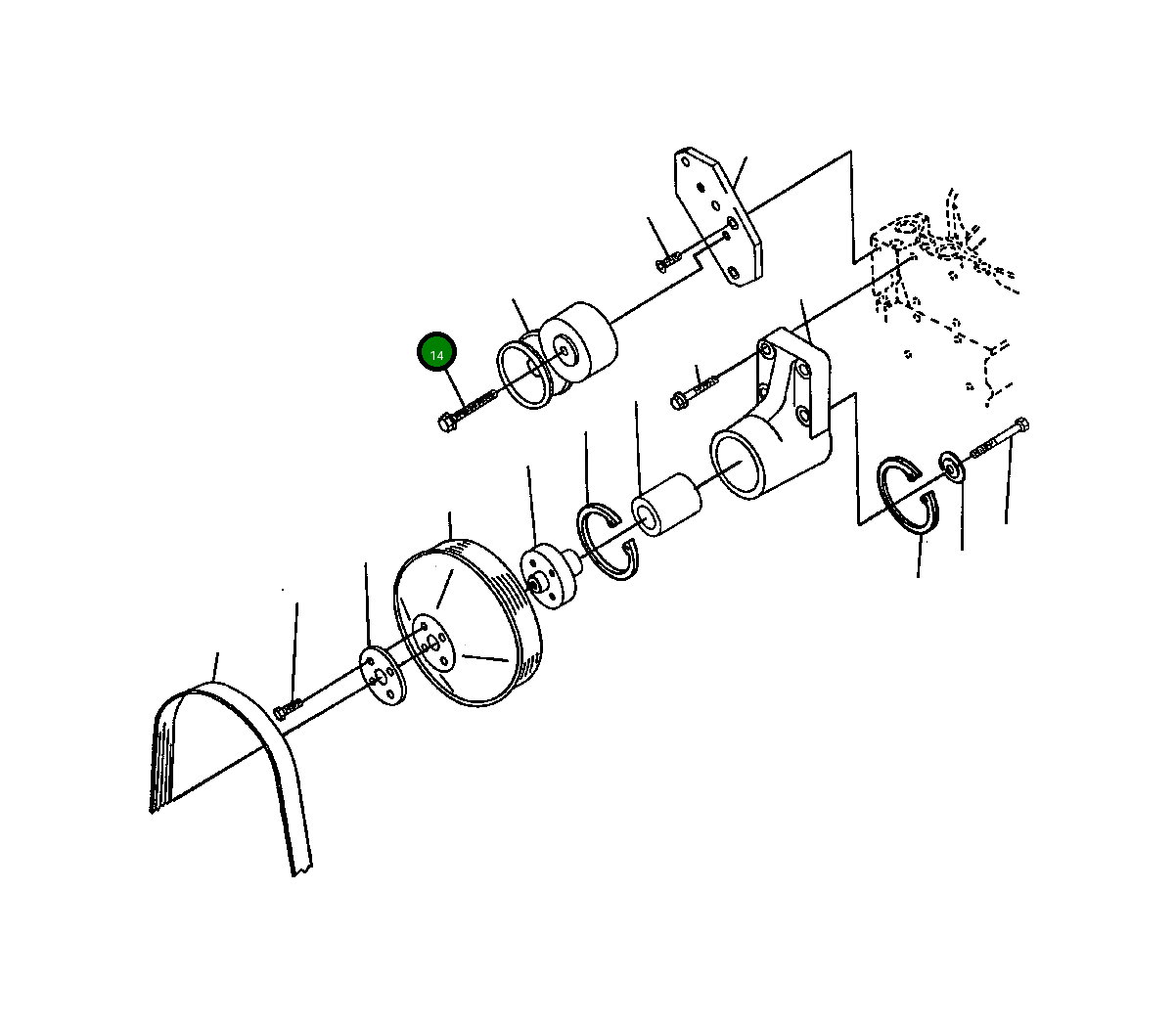Болт 1240 344 H1 Komatsu
