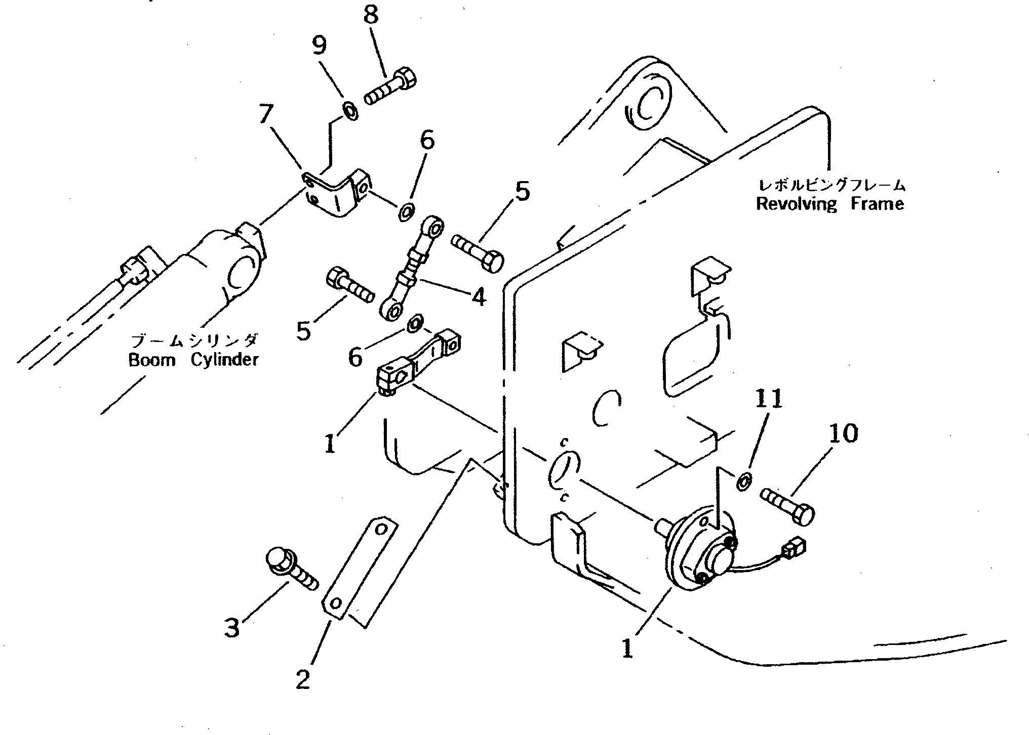 Болт 01010-A1020 Komatsu