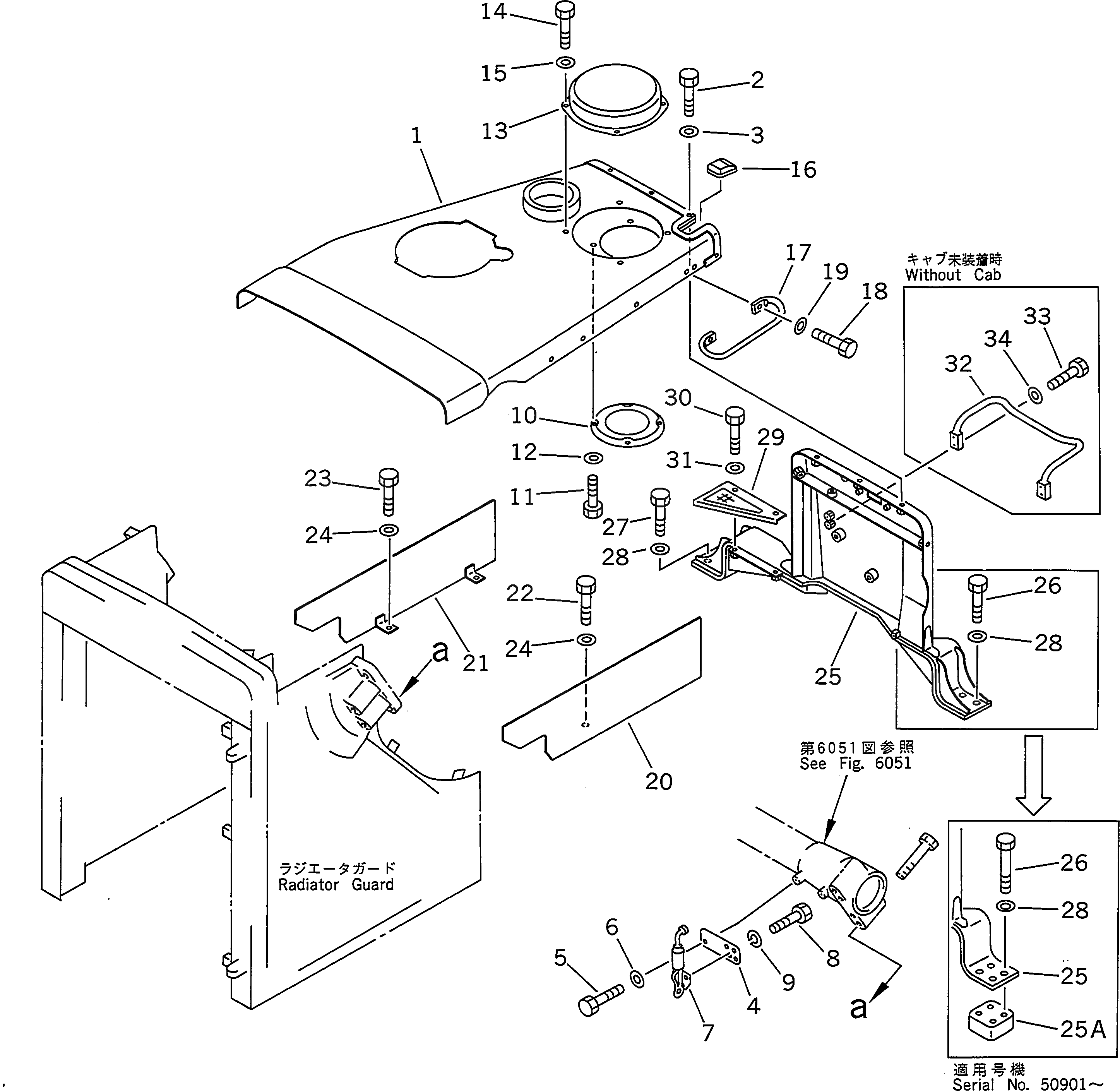 Болт 01019-51025  Komatsu