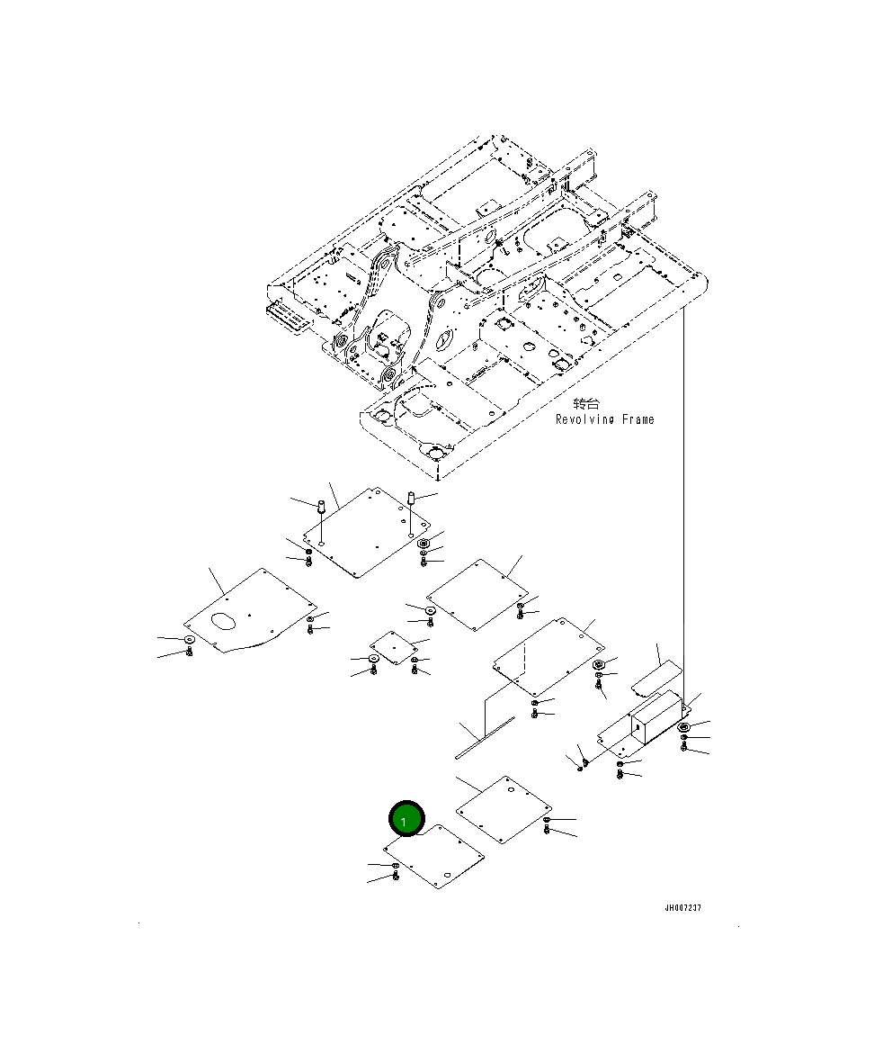 Крышка 20Y-54-77921 Komatsu