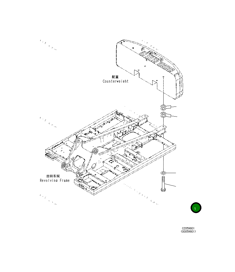 Болт 21T-09-11240 Komatsu