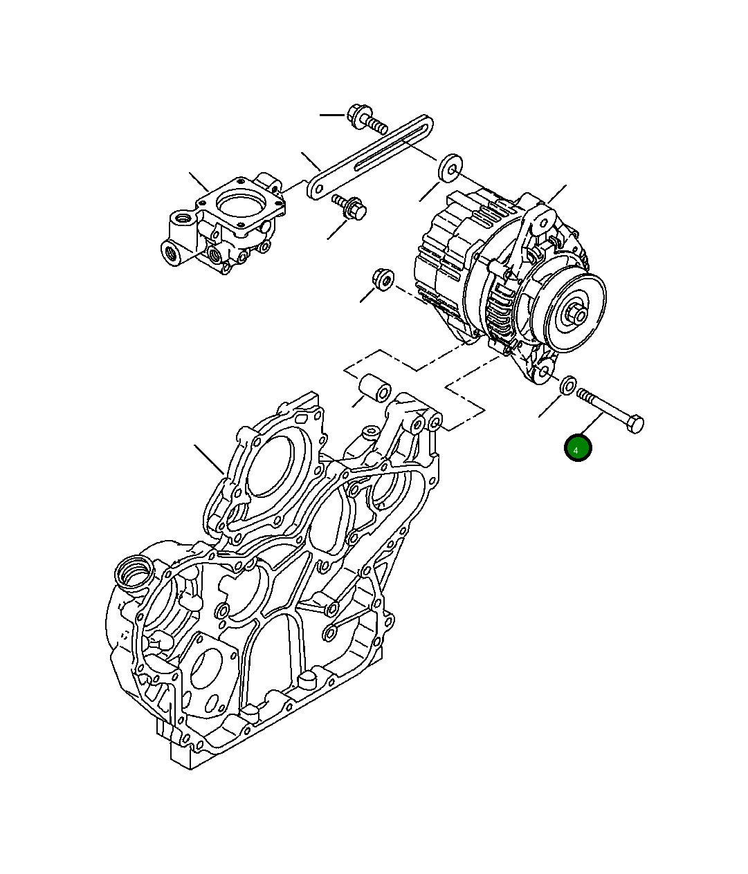 Болт YM261161-01202 Komatsu