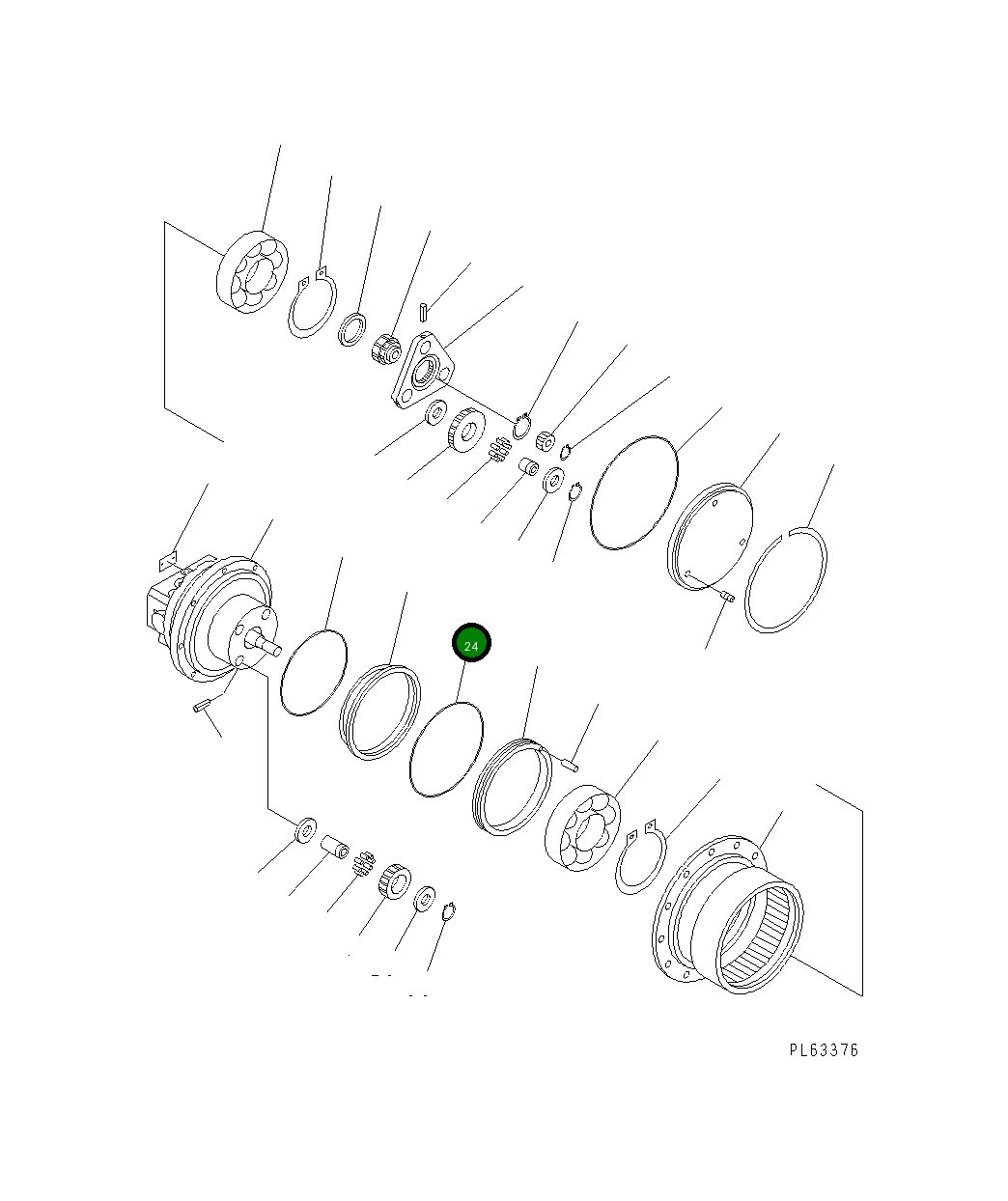 Кольцо уплотнительное (O-Ring) FUROA25170  Komatsu