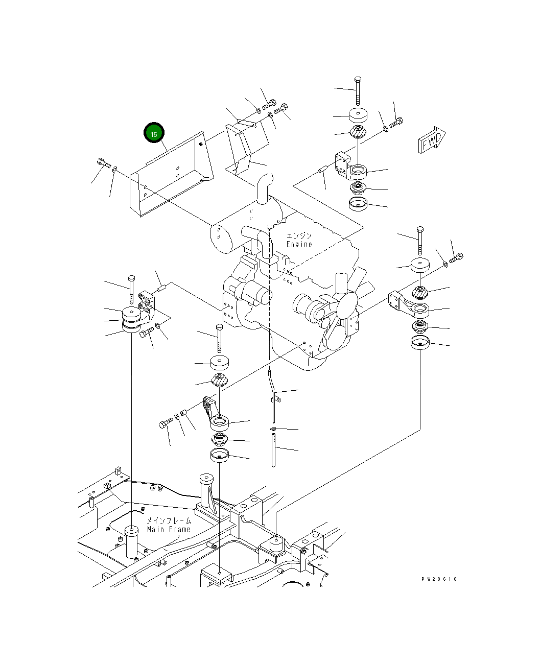 Крышка 201-01-73152 Komatsu
