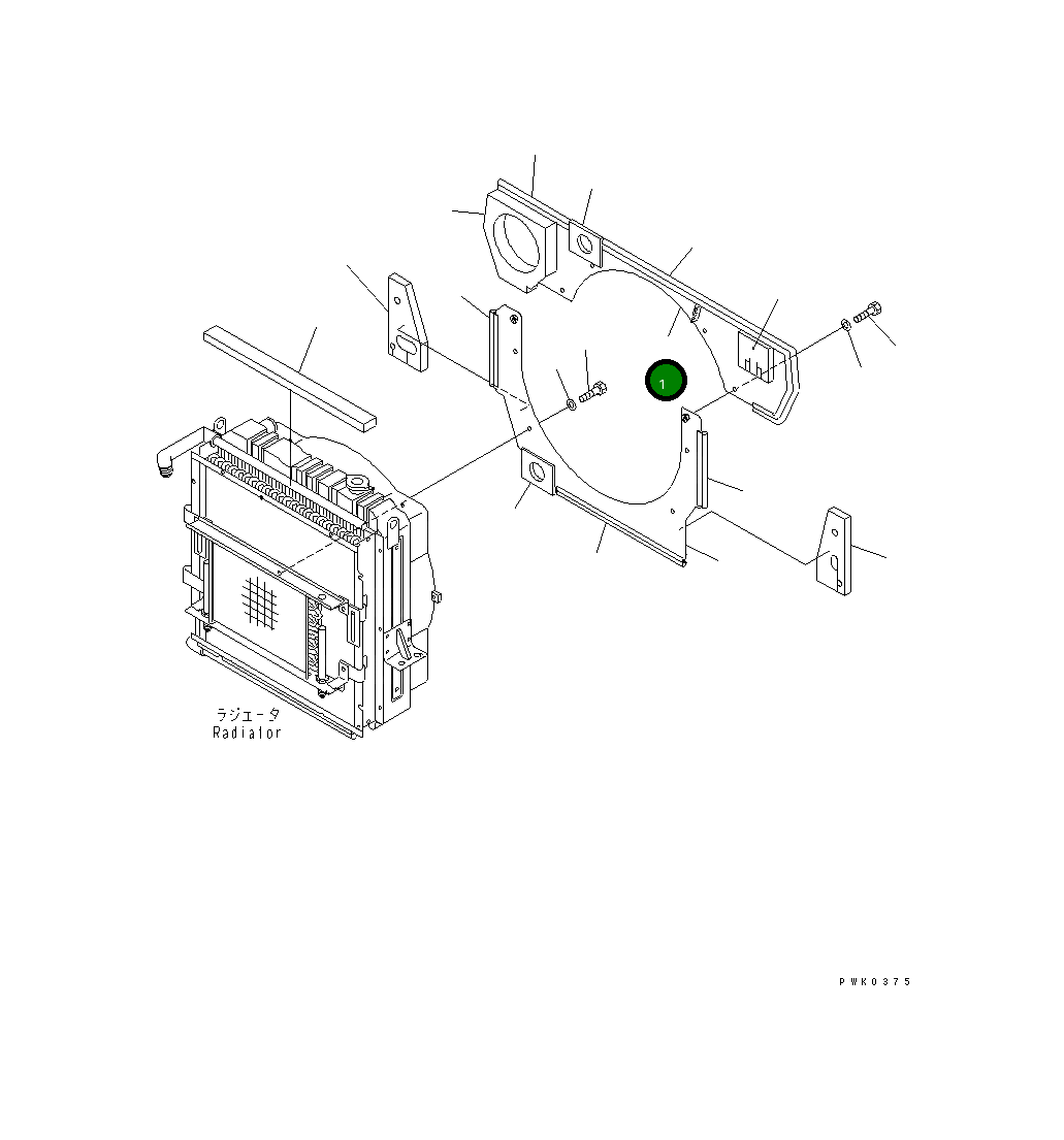 Крышка 21J-03-11183 Komatsu